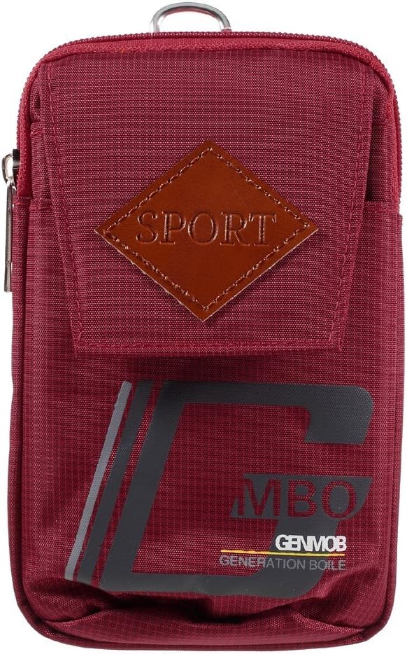 DFV mobile - Multipurpose Universal Sport Design Belt Case for SHARP R1 - Red (16 x 10 cm)