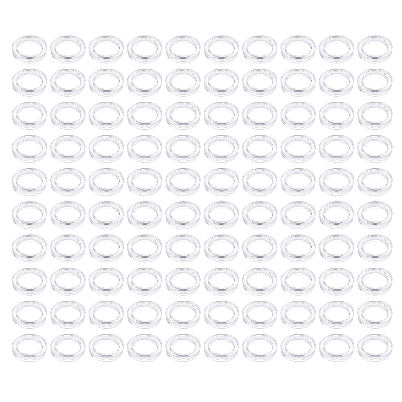 PATIKIL Nylon Flat Washers 7mm ID, 9mm OD, 2mm Thick M7 Metric Plastic Flexibility Gaskets Round Spacers-Applications for Faucet Valve Water Pipe Hose-[Qty 100 Clear]