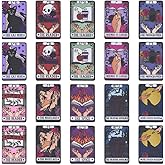 DICOSMETIC 20Pcs 10 Colors Tarot Charms Bulk Acrylic Tarot Pendant Good Luck Amulet Pendant Cat Skull Art Painting Card Charm Divation Tarot Card Charm for DIY Jewelry Making, Hole: 1.8mm