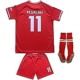 LeenBD Mo. Salah No #11 Lpool 25/26 Kids Soccer Jersey Shirts Football Futbol Socks Set Youth Sizes