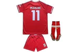 LeenBD Mo. Salah No #11 Lpool 25/26 Kids Soccer Jersey Shirts Football Futbol Socks Set Youth Sizes
