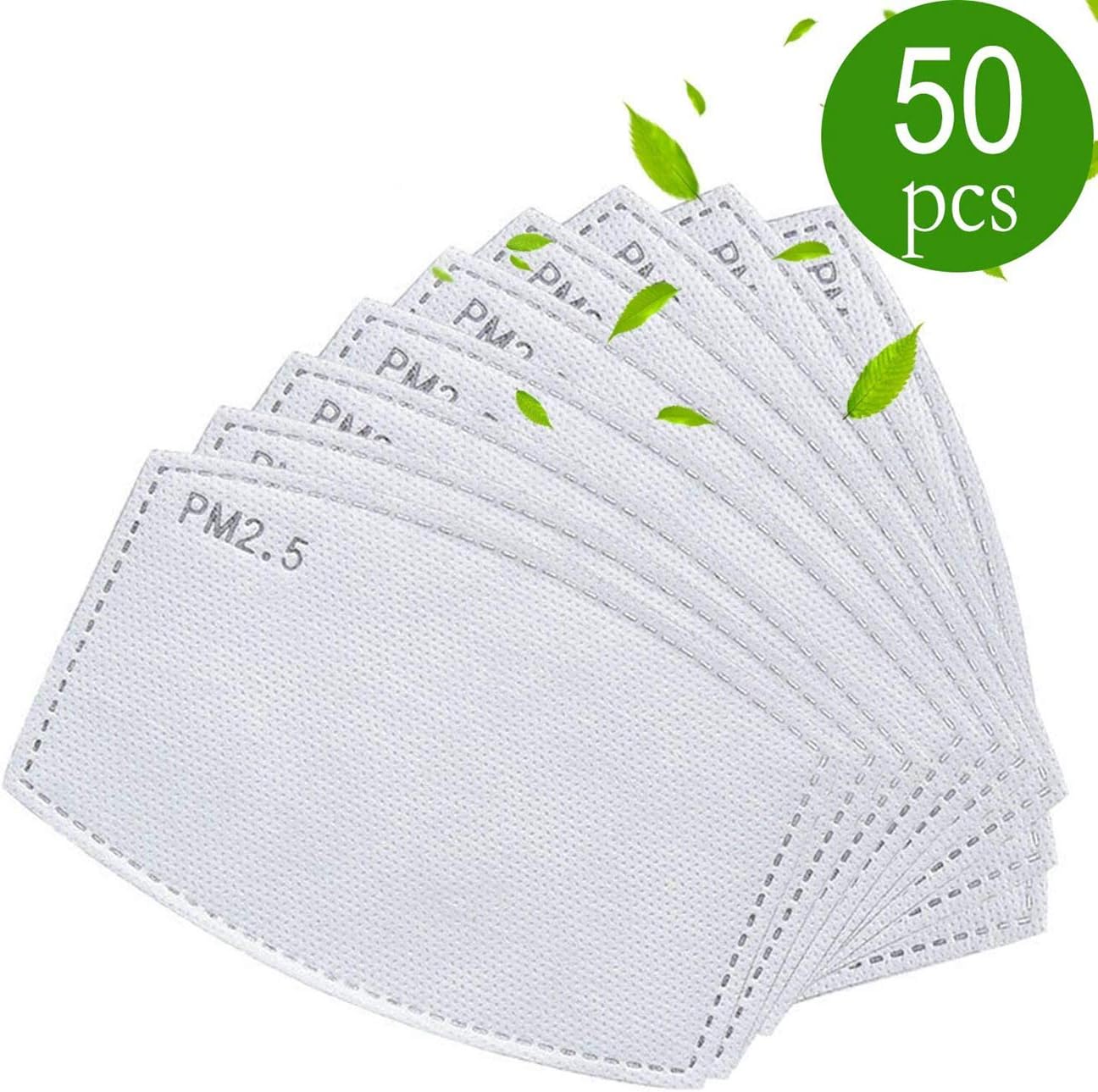 7. 50 PCS PM2.5 Mask Activated Carbon Filter