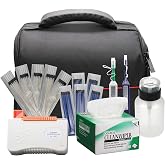 QIIRUN Fiber Optic Cleaning Kit Fiber Optic FTTH Cleaner Tools with 1.25mm / 2.5mm Fiber Optic Cleaner Pens and Cleaning Sticks Wipes for Cleaning FC SC ST LC MU Connectors