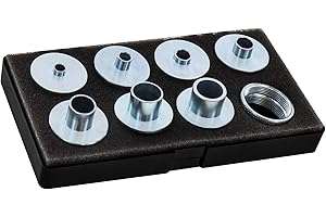 Milescraft 1228 Metal Bushing Set - 11 pc. Router Template Guide Set – Fits Porter Cable Style Router Sub Bases - Universal