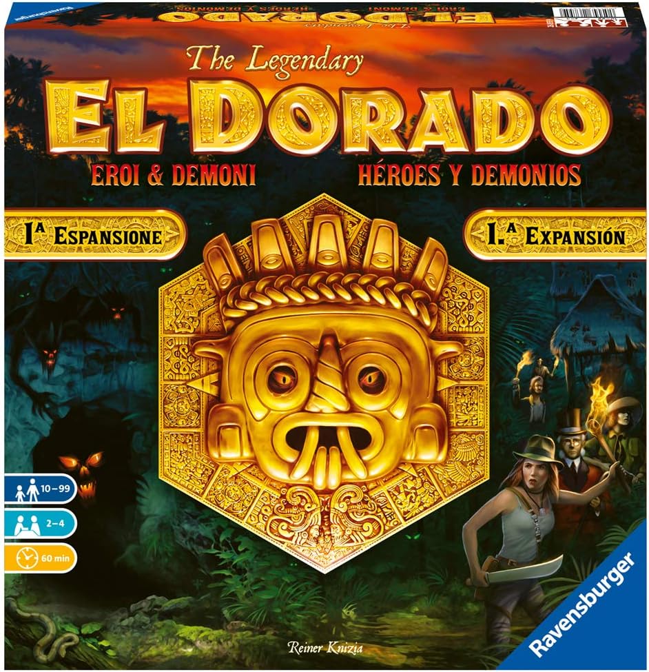 Ravensburger 26855 El Dorado: Heroes and Demonies, Board Game, Light Strategy, 2-4 Players, Recommended Age 10+