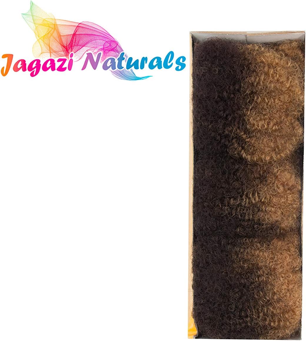 UK: Human Hair Afro Kinky Bulk: For Dreadlocks wrapping only. Premium Now Premium Quality 100% Human Hair. Sensationnel Brand (227T Dark Brown Light Brown)