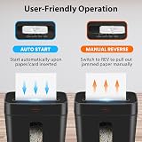 VidaTeco Cross-Cut Shredder 6 Sheet High Security P-4 11.5L Black view 4