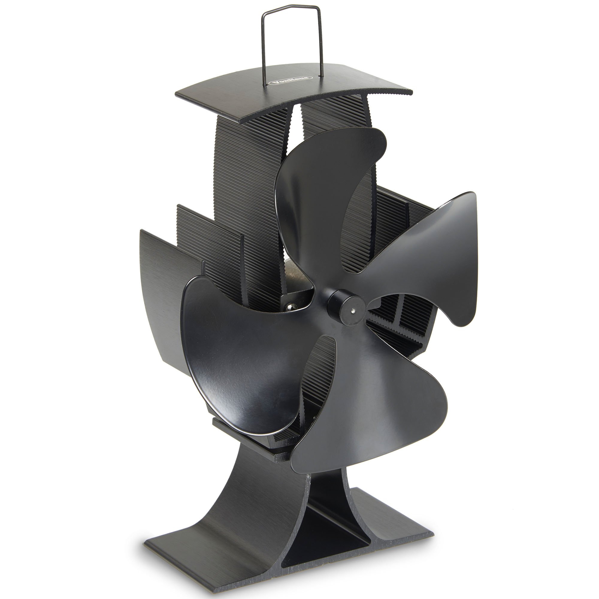 VonHaus 4Blade Heat Powered Wood Stove Fan Ultra Quiet Fireplace