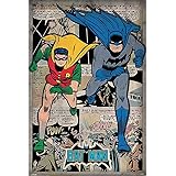 POSTER STOP ONLINE Batman - DC Comics Poster (Retro Style Comic Montage - Batman & Robin) (Size 24" x 36")