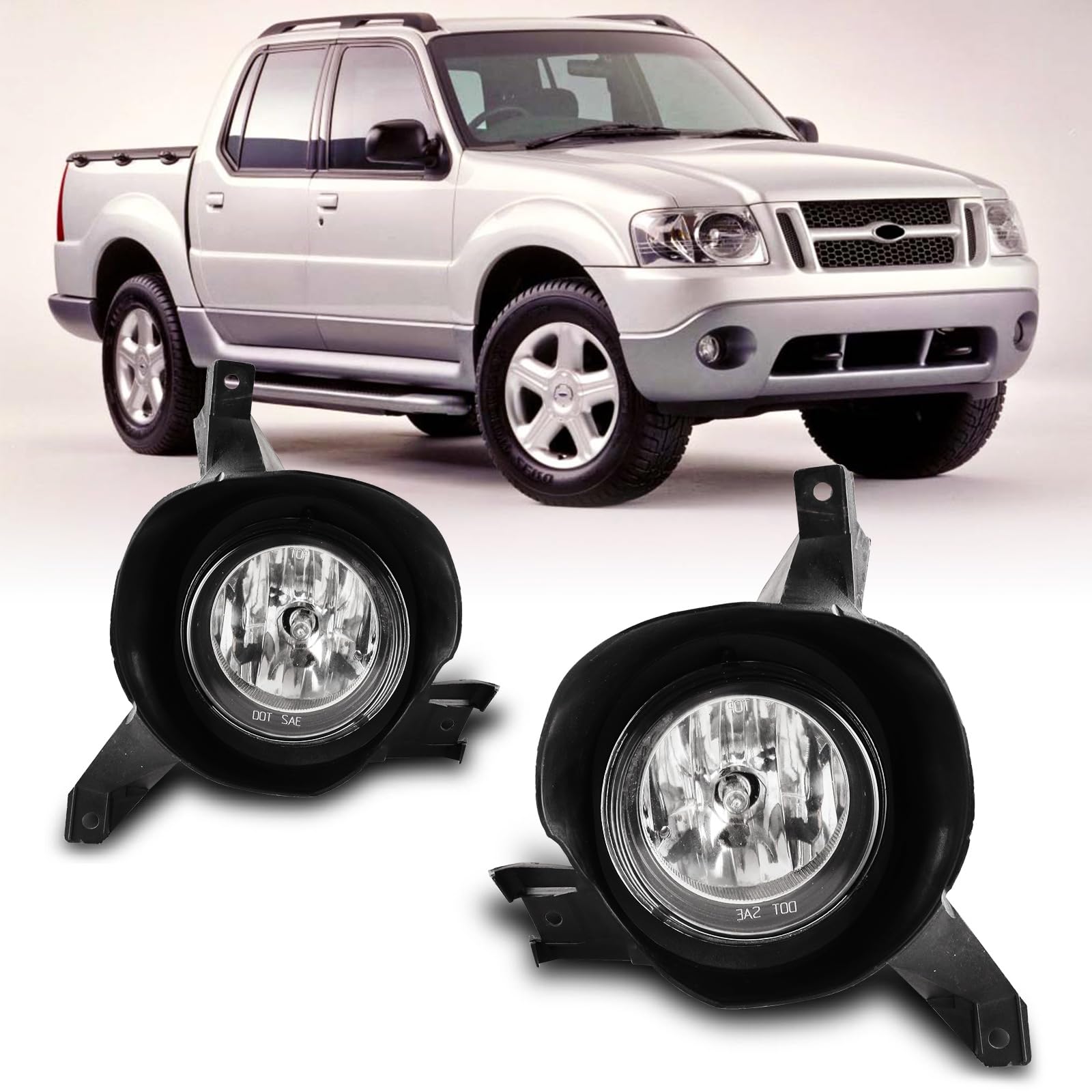 Photo 1 of AUTOFREE Fog Light for Ford Explorer Sport 2001-2003 / Ford Explorer Sport TRAC 2001-2005 with Bulbs H10 12V 42W Driving Lamps Replacement-1 Pair(Clear Lens)