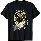NBA Denver Nuggets Lightning Bolt Basketball Logo T-Shirt