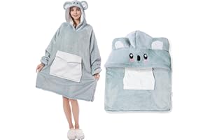 Krifey Wearable Blanket Hoodie, Oversized Sherpa Hooded as Christmas, Birthday Gifts for Mom Women Girlfriend Men