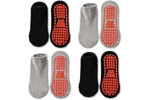 Tphon Non Slip Kids Trampoline Socks with Grippers for Toddler Children - Anti Skid Grip Socks for Boys & Girls