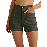 ANRABESS Shorts for Women Dressy Stretchy Comfort Business Casual Work 2026 Summer Cute Going Out Shorts with Flat Pockets