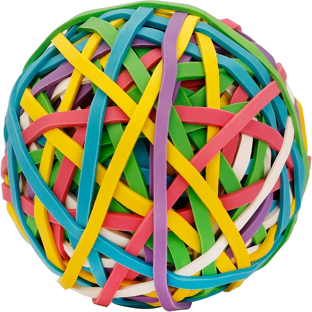 Eagle Rubber Band Ball 170 Bands Per Ball Assorted Colour