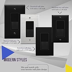 ENERLITES Decorator Paddle Rocker Light Switch with