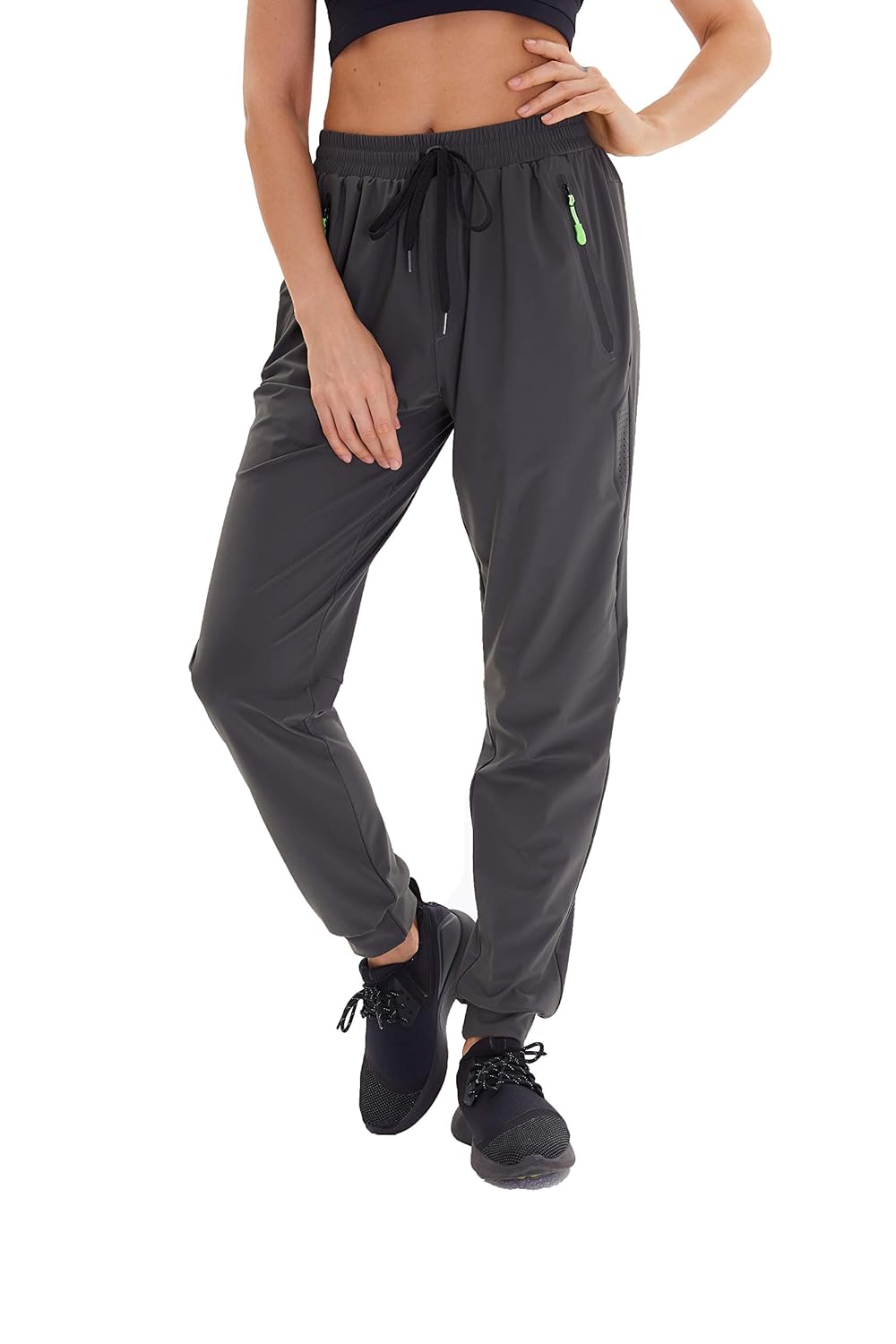 Buy Women's Athletic Joggers Pants Dry Fit Running Sweat Pants Zipper
