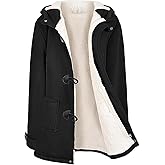 UMIPUBO Womens Sherpa Lined Winter Coat Horn Button Fleece Jacket Thicken Zip Up Hoodies Winter Clothes Warm Sweatshirt