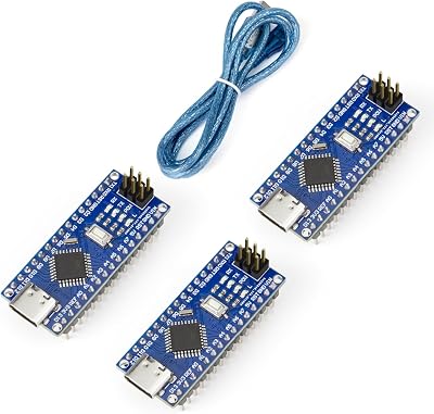 ELEGOO Pre-soldered Nano Board with Headers USB C Compatible with Arduino