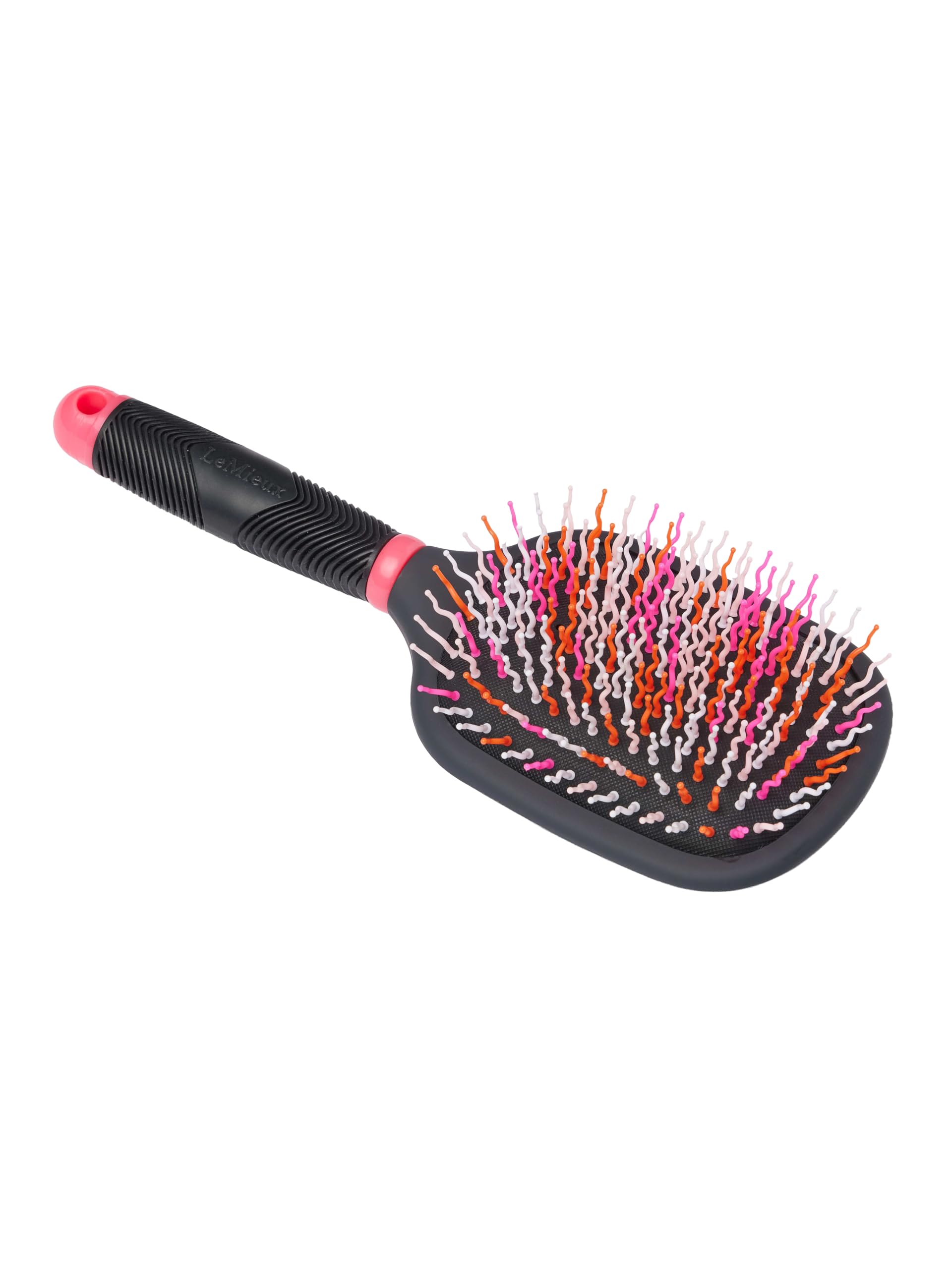 LeMieux Tangle Tidy Plus Horse Grooming Hair Brush in Pink with Ergonomic Grip Handle for Manes and Tails - One Size