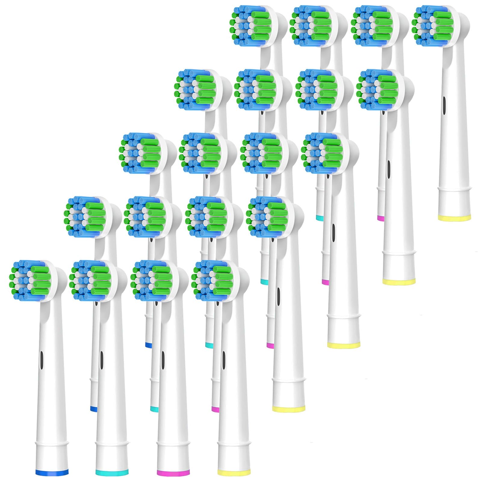 Oral B Compatible Toothbrush Heads, 20pcs Betterchoi Replacement Brush Heads for Most Braun Oral B Electric Toothbrushes.