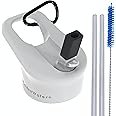 The Coldest Water Insulated Standard or Wide Mouth Size 2.0 - Hydro Sports Straw Cap Flip Top Lid - Multi Compatible with Standard Flask Mouth Size Stainless Steel Water Bottles