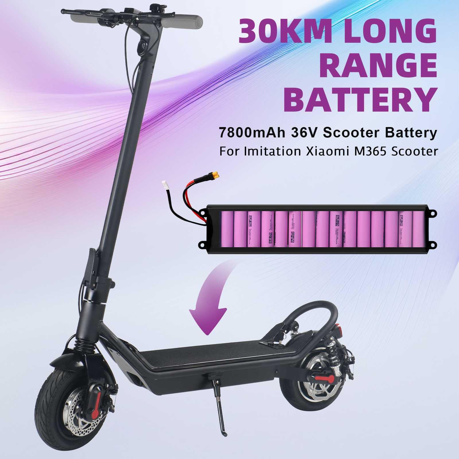 COASTA M365 Scooter Battery,36v 7800mAH Rechargeable Electric Scooter Battery Replacement Pack with/Without Communication Interface for Xiaomi M365 Scooter Original or Imitation