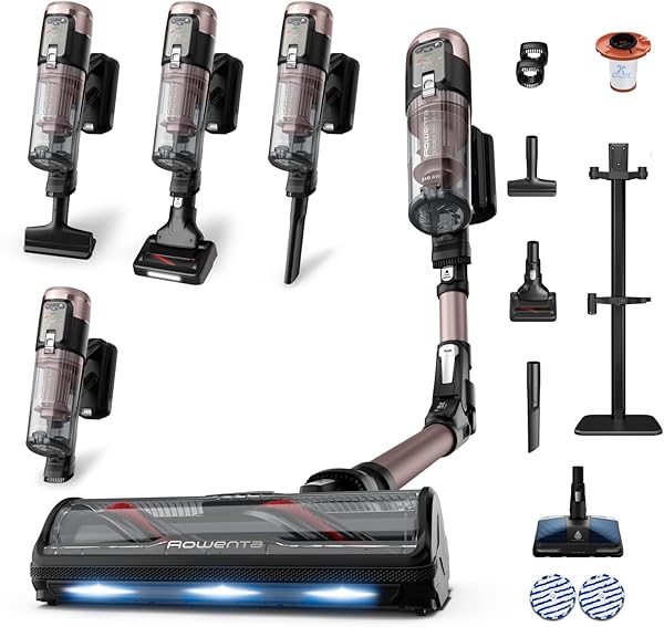 Rowenta X-Force Flex 16.60 kabelloser Akkustaubsauger, Extreme Saugkraft, 315 Air Watt, optimale Ergebnisse auf Allen Böden, LED-Beleuchtung, 2 Stunden Laufzeit, Flex-Gelenk, inkl. Zubehör, RH9CD9E0