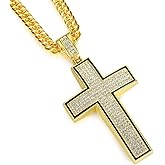 NYUK Costume Gold Chain for Men with Cross