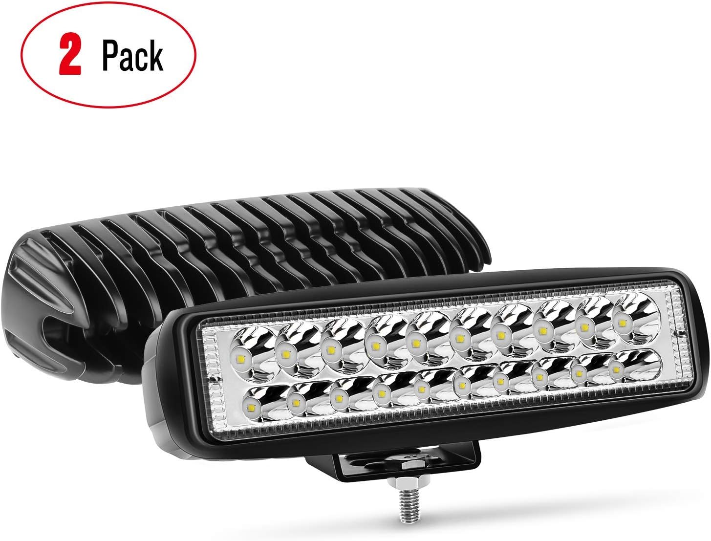 Nilight 15031S-B 2PCS 60W Spot Bar 3000LM Driving Fog Led Off Road Lights for Trucks Jeep UTV ATV Marine Boat,2 Years Warranty: Automotive