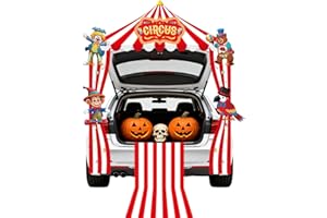 SEALMIC Trunk or Treat Car Decorations Kit for SUV Halloween Circus Carnival Decoration Clown Halloween Decorations for Outdoor Party Supplies Car Archway Garage Decor