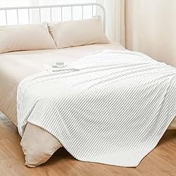 Vessia Flannel Fleece Twin Size Blanket for