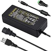 24V Power Supply,24Volt 6Amp 144W 100-240V AC to 24V DC Power Supply with 5.5mm x 2.5mm&2.1mm Output,LED Terminal Connector,24V 6A Power Supply 5A 4A 3A 2A 1A DC Adapter for LED Strip Light,Printer