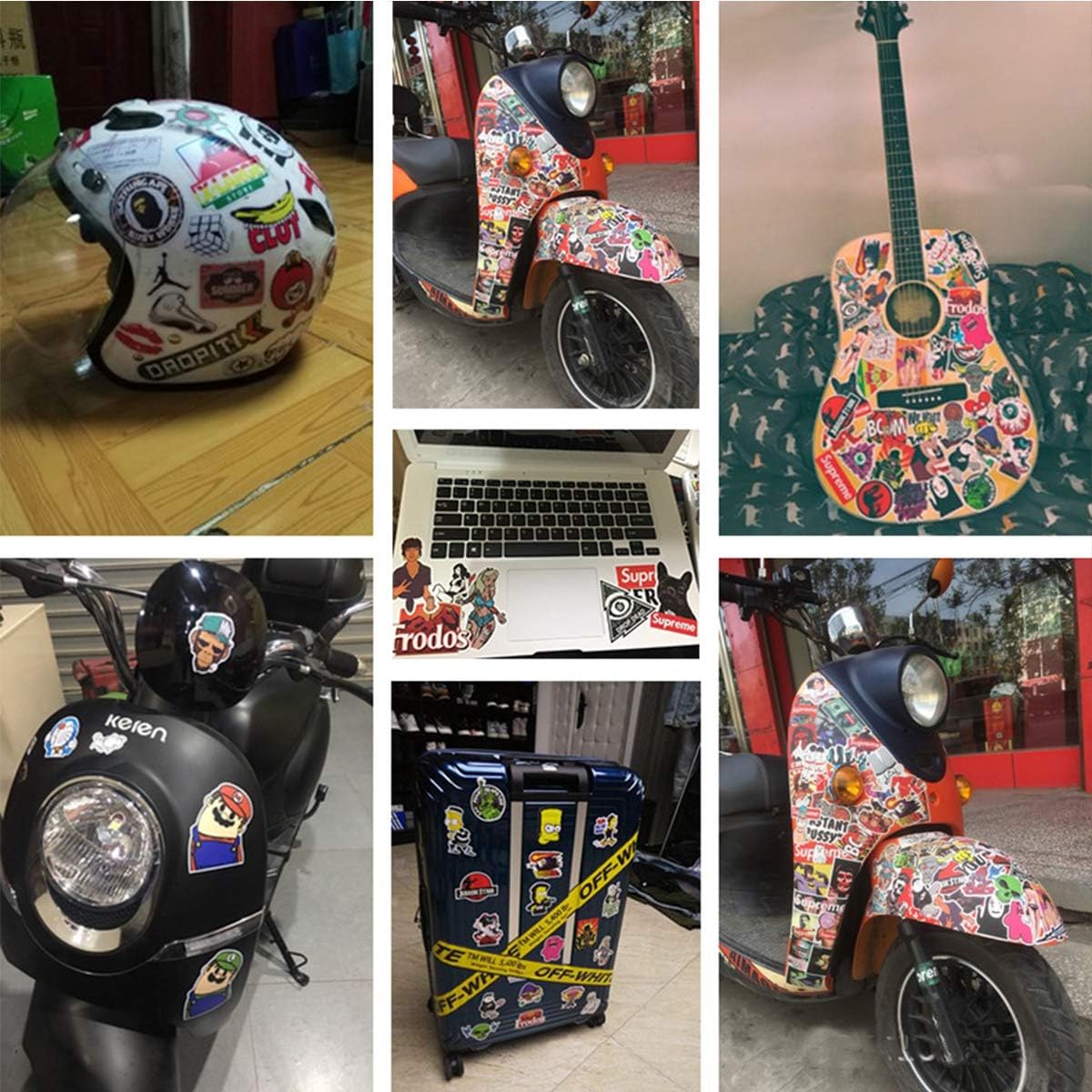 Amazon 50枚 かわいいアート 防水ステッカー 旅行する スーツケース ヘルメット 車 ノートブックなど適用 シール ステッカー おもちゃ