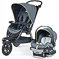 Chicco Activ3 Jogging Stroller Travel System, Includes Chicco KeyFit 30 Infant Car Seat with Base, Lightweight Aluminum Frame, Stroller and Car Seat Combo, Baby Travel Gear | Solar/Grey