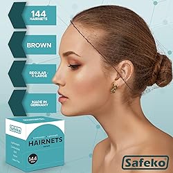 SAFEKO Hair Nets 144 PCS, Individually