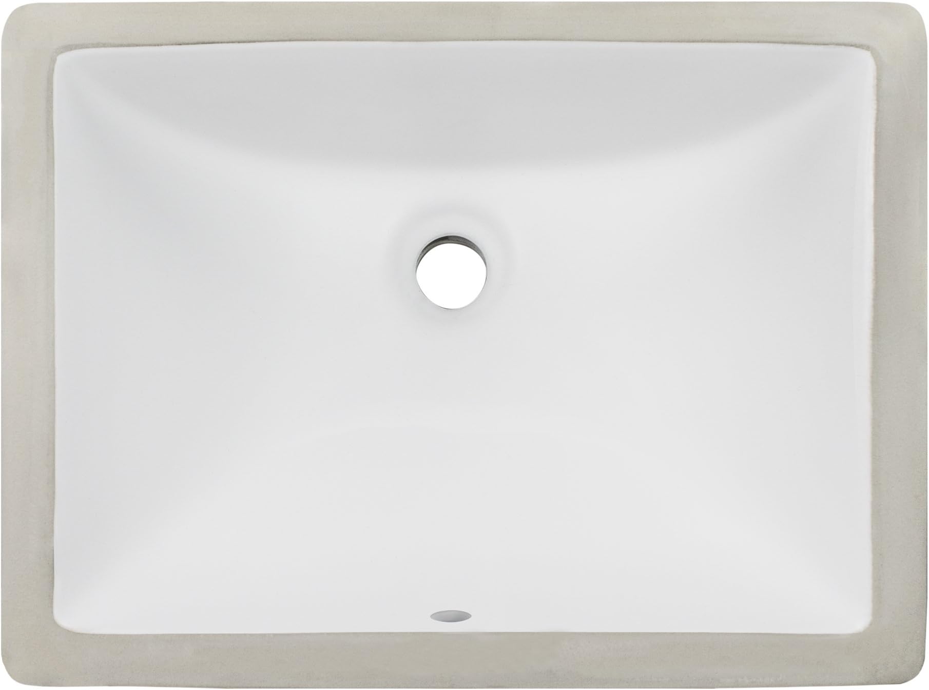 Ticor18" Square White Porcelain Undermount Bathroom Vanity Sink Ceramic NEW