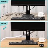 AGPTEK White Cable Tidy Sleeve 2 Pack 5ft - 1.2 Inch Wire Cover Cord Organizer view 6