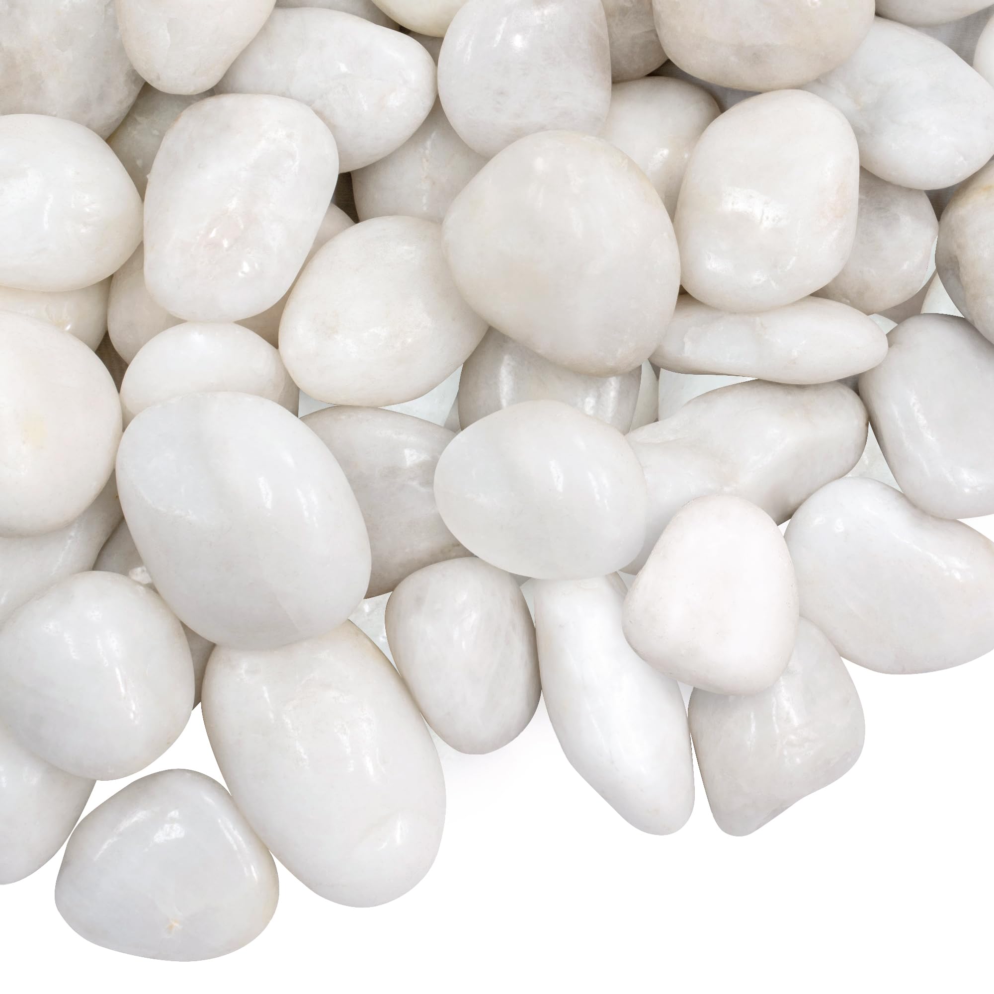 Photo 1 of VINICS 5lbs Large Pebbles for Indoor Plants, 2-3 Inch Natural White River Rocks for Aquarium, High Polished Decorative Stones for Vase Filler Fish Tank Landscaping Garden