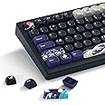 Womier PBT Keycaps 60 65 75 100 Percent, MOA Keycaps Dye-Sublimation, Cute Custom Keyboard Key Cap Set for 61/64/68/84/87/100/104/108 Cherry MX Mechanical Keyboard, Kanagawa