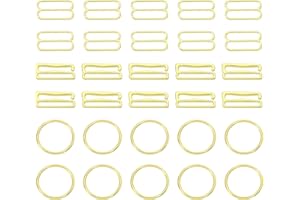 uxcell 60Pcs 9 Shape Bra Strap Hooks, Adjustment Slide Bra Strap Clip, Bathing Suit Clasp, Bra Hook