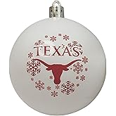NCAA Collegiate Shatterproof Ball Ornament (White Texas Longhorns)