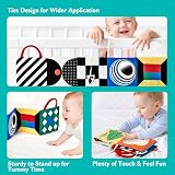 hahaland Baby Sensory Toys 0-6 Months High Contrast Tummy Time Soft Book view 3