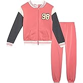 Real Love Girls Sweatpants Set - 2 Piece Soft Fleece Varsity Girls Sweatshirt & Kids Sweatpants Athletic Matching Set (7-12)