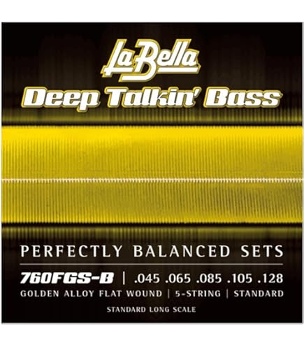 La Bella 750T-B Deep Talkin' Bass White Nylon Tape Wound - .050-.135