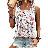 BETTE BOUTIK Womens Tank Tops Pleated Sleeveless Blouse Short Sleeve Tops Basic Shirts S-3XL