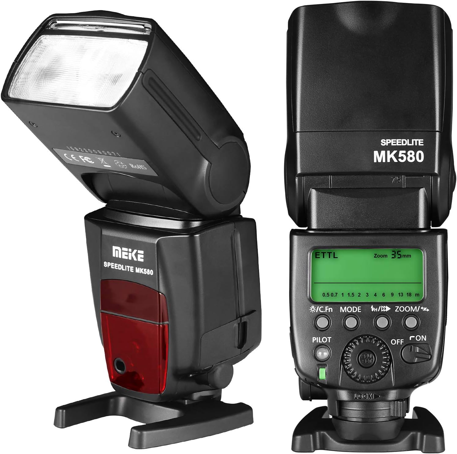 Amazon Com Meike Mk580 E Ttl Master Speedlite Flash For Canon Eos 70d 80d Rebel T7i T6i T6 T5i T5 T4i T3i And Other Eos Dslr Cameras Camera Photo