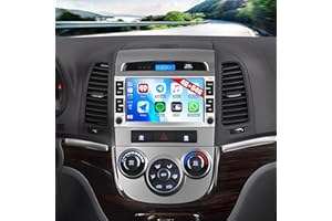 CAMECHO 4G+64G Android Car Stereo for Hyundai Santa Fe 2006-2012 with Wireless CarPlay Android Auto 7 Inch IPS Touchscreen Ca