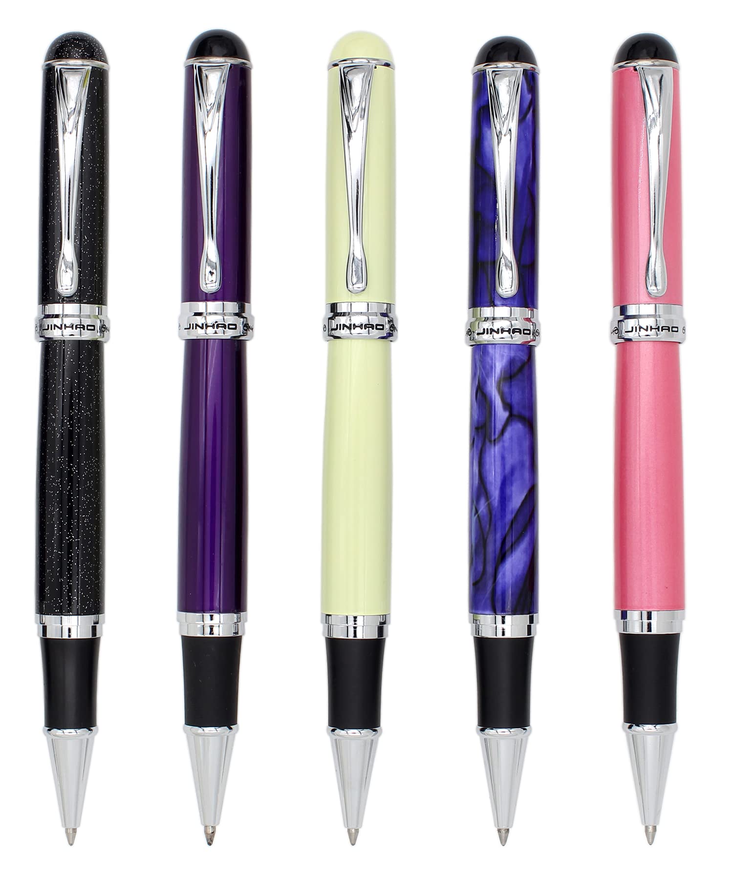 Gullor 5 Pieces Jinhao X750 Rollerball Pen in 5 Colors with Simple Pen Bags