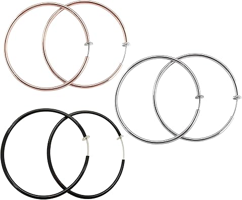 non pierced spring hoop earrings